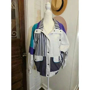 Vintage 90s IZZI Spirit Women's Size S Colorblock Jacket